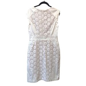 Saks Fifth Avenue Black Label White Fitted Eyelet Lace Cottagecore Dress (10)